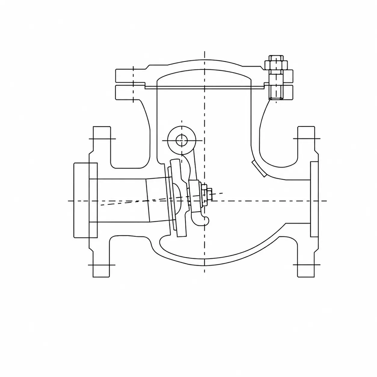 ANSI Swing Check Valve Drawing