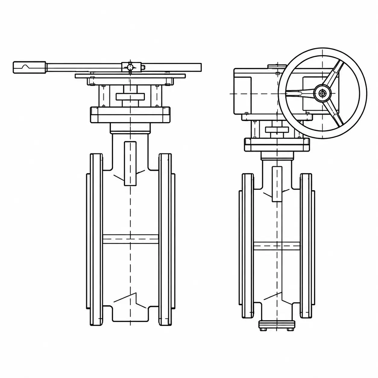 Custom Butterfly Valve Design Drawing (3)