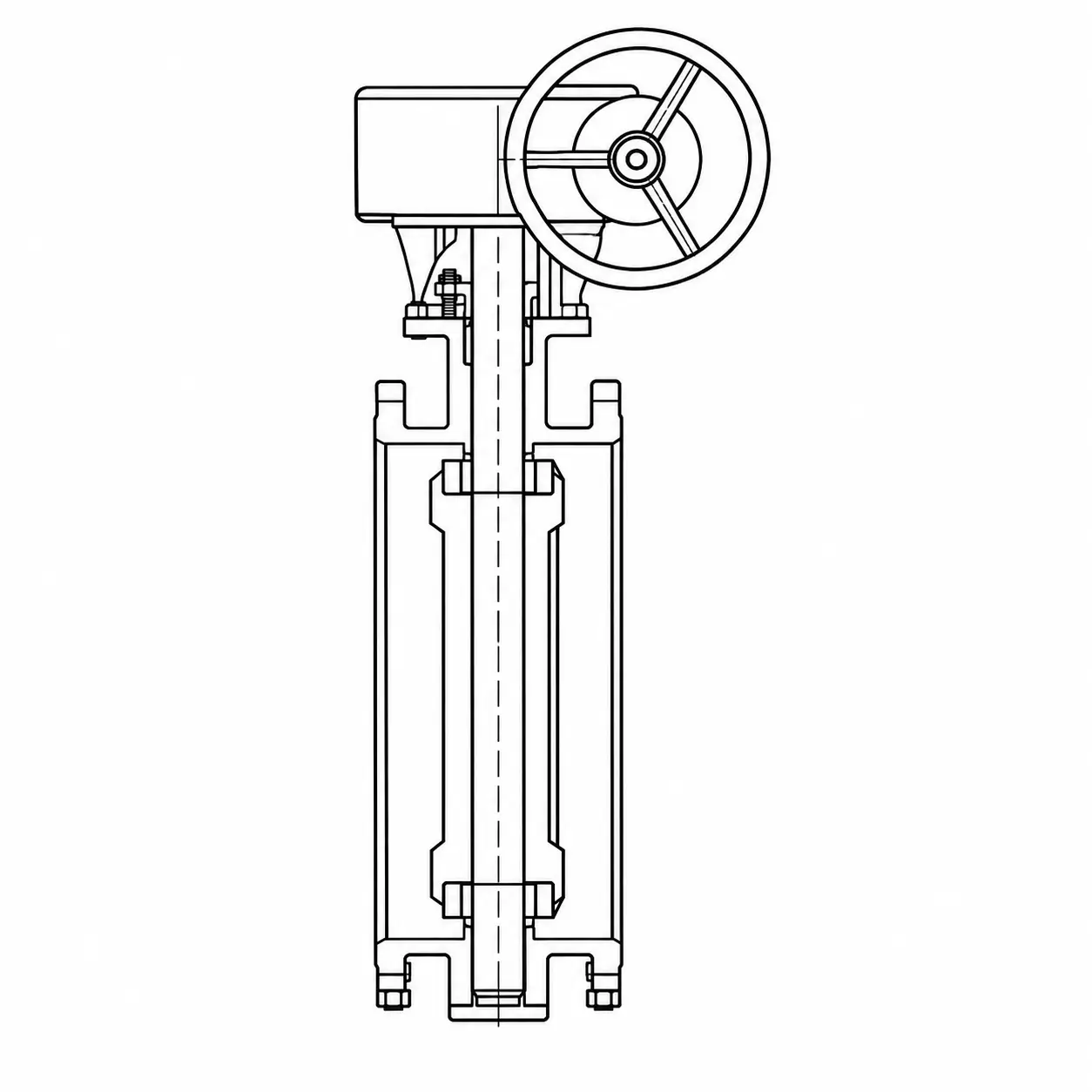 Custom Butterfly Valve Design Drawing (4)
