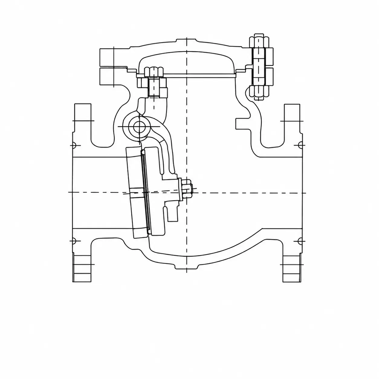 Pound-Class Check Valve Drawing