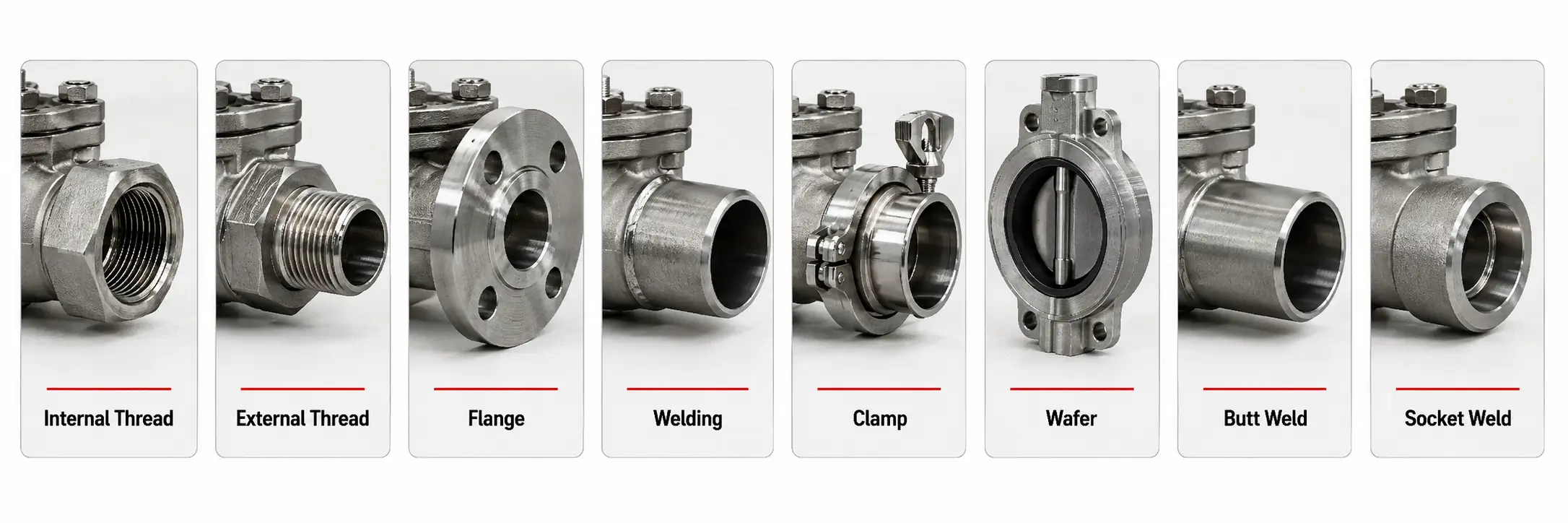 Valve Various Connection Types
