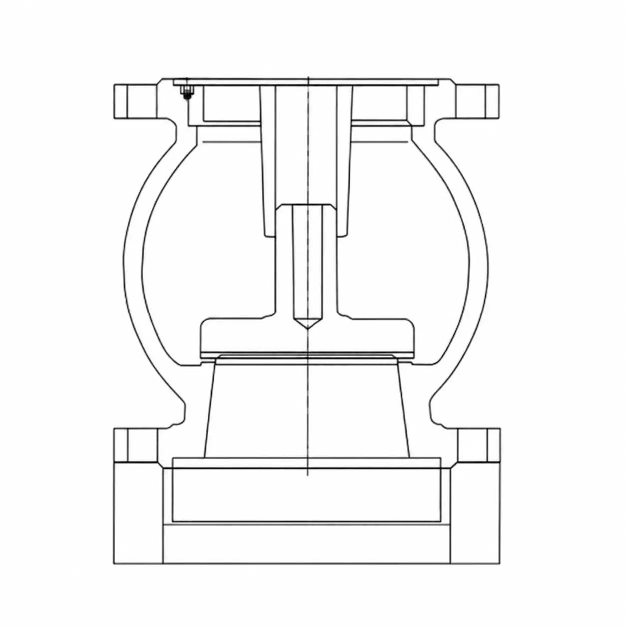 Vertical Check Valve Drawing