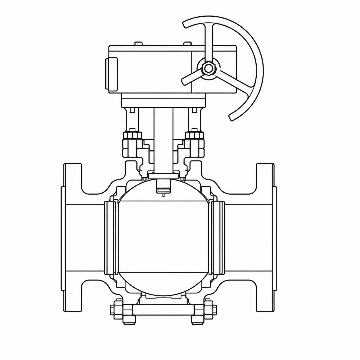 Worm Gear Operated Ball Valve